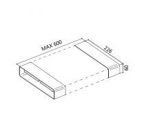  PVC ŠTIRIOGLATA ODVODNA CEV FI 150MM - DIMENZIJE 22X9CM (112.0280.685)